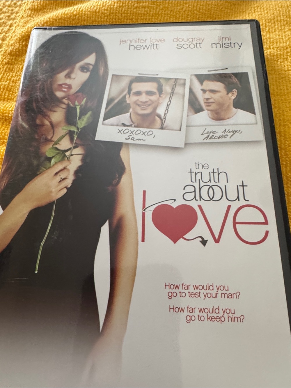 The Truth About Love DVD - White & Black Cover with Red Accent